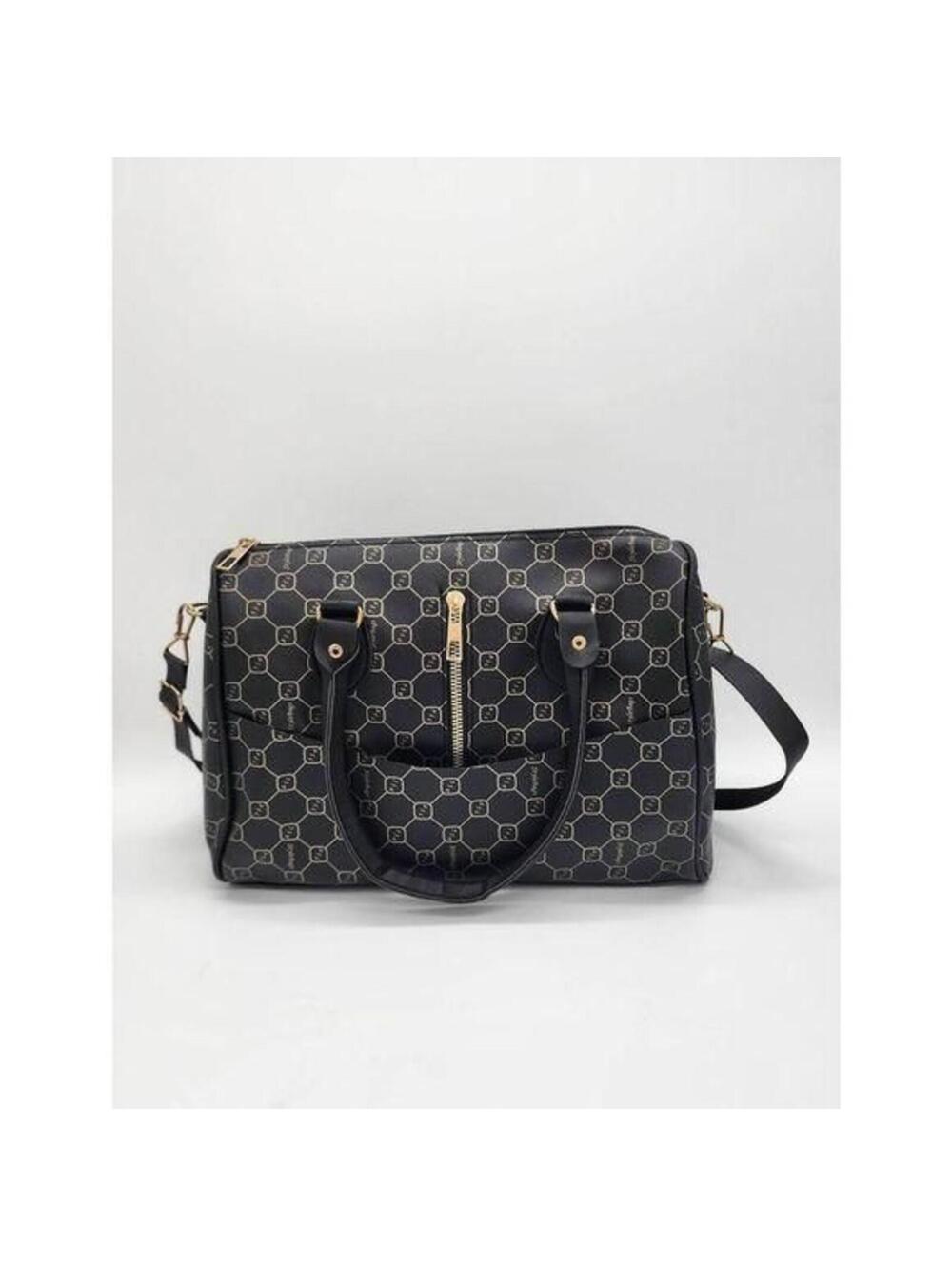 Geometric Print Large Handbag - Picture 9 of 10
